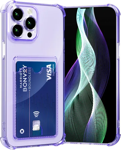 Miniatura 24 de AKABEILA Funda para iPhone 11 Pro Clear Cute Phone Case Soft TPU Wallet Case Slim Bag Cover a prueba de golpes con ranura para tarjetas Transparente