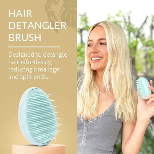 Miniatura 3 de Cepillo de viaje – Mini desenredante de pelo para mujeres, adolescentes y niños – masajeador sensorial del cuero cabelludo – Pequeño peine portátil