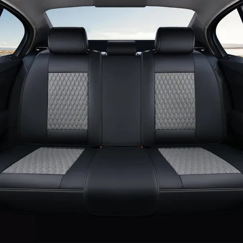 Miniatura 46 de Coverado Juego completo de fundas de asiento de automóvil, fundas de asiento de piel de napa para automóvil, protector de asiento de automóvil