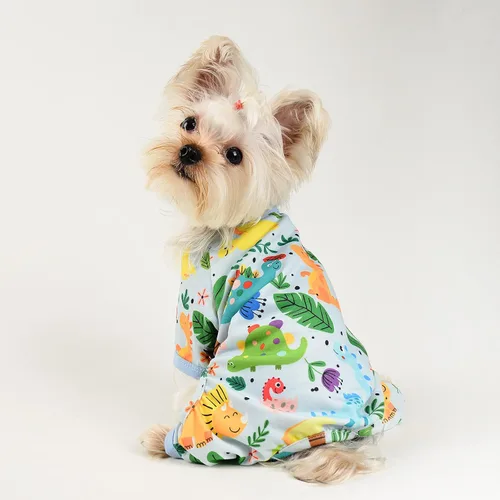 Miniatura 4 de Pijamas para Perros Shifenmei Ropa Suave y Elástica para Perros Pequeños Niña Niño Perros de Tamaño Mediano Primavera Verano Ropa para Cachorros