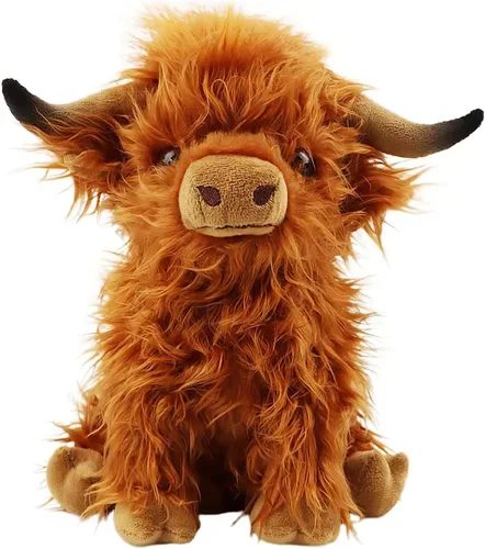Animales de Peluche Vacas de las Tierras Altas Cosas Lindas Muñecos de Ganado Esponjosos Juguetes Figura Esqueleto Almohadas Regalos de Cumpleaños
