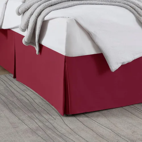 Miniatura 28 de Nestl Falda de cama individual blanca – Falda de cama de tamaño individual de 14 pulgadas de caída – Faldas de cama de microfibra cepillada – Falda