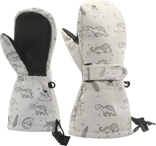 Duoyeree Guantes impermeables para niños con forro polar para niños y niñas invierno nieve y esquí gruesos aislados para clima frío
