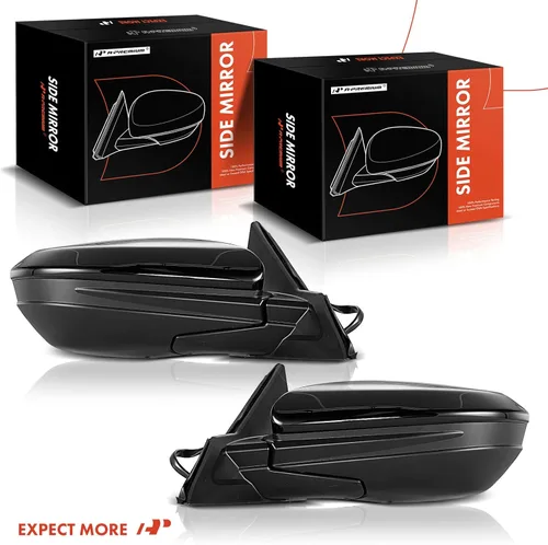 Miniatura 8 de A-Premium Espejo de puerta eléctrica lateral izquierdo y derecho compatible con Honda Civic 2016-2021, sin calefacción, con ajuste de cristal Negro