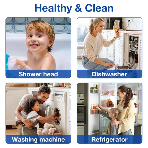 Miniatura 7 de SimPure Sistema de Filtro de Agua para Toda la Casa, Prefiltración de Agua Doméstica Transparente de 3 Etapas con Filtros de Sedimento de Carbón