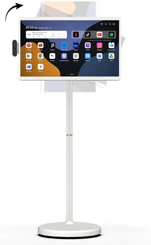 ApoloSign Televisor portátil inteligente FHD de 24 pulgadas de 2ª generación, 16 (8+8) GB de RAM+128GB, Android 15, certificado EDLA, tablet TV