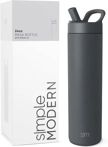 Miniatura 38 de Simple Modern Botella de agua con tapa de pajilla Termo de acero inoxidable aislado Botellas de agua reutilizables para viajes para gimnasio