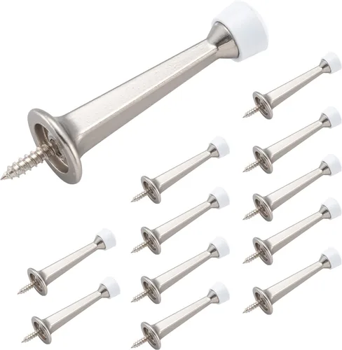 Miniatura 14 de HOME MASTER HARDWARE Topes de Puerta Rígidos Sólidos de Servicio Pesado de 3", Negro Mate, Paquete de 2 con Puntas de Plástico - Topes de Puerta