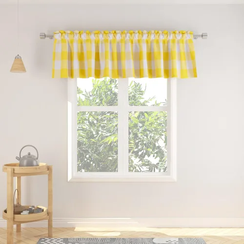 Miniatura 92 de Cenefas de cortina para ventana de 16 pulgadas de largo, 2 paneles de cuadros búfalo, cortinas pequeñas con bolsillo para barra, estilo clásico
