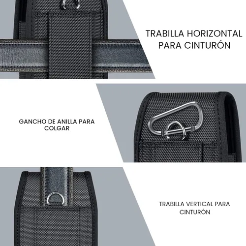 Miniatura 4 de ykooe Funda para Teléfono Móvil de Nylon con Hebilla Compatible con iPhone 17 16 15 14 13 12 11 y Modelos Pro, Samsung Galaxy S20 S21 S22 S23 S24
