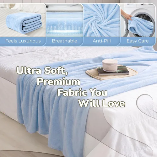 Miniatura 6 de Super Blanky Wearable Blankets for Women and Men, Graduation Day Gift for Her, Fathers Day Gift, Wife Birthday Gifts Ideas Azul (Breezy Blue)