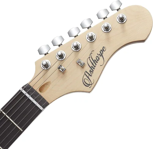 Miniatura 5 de Ashthorpe - Guitarra eléctrica de 39 pulgadas (verde y negro), kit de guitarra de tamaño completo con bolsa acolchada, barra de trémolo, correa