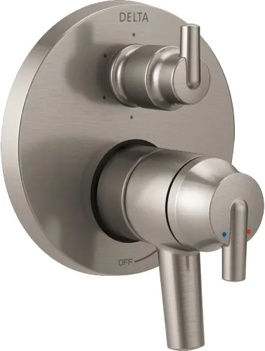 Miniatura 2 de Delta Faucet Trinsic Serie 17 Kit de moldura de válvula desviadora integrada de 6 ajustes, kit de moldura de válvula desviadora de bronce aceitado
