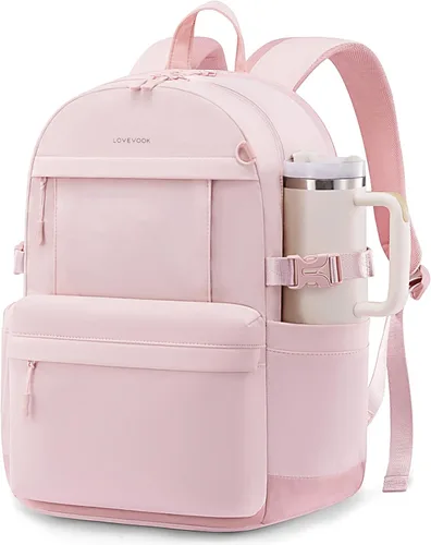 Miniatura 13 de LOVEVOOK Mochila para laptop para mujer, bolsa de computadora portátil, mochila de viaje, mochila de trabajo impermeable, bolsas para profesores