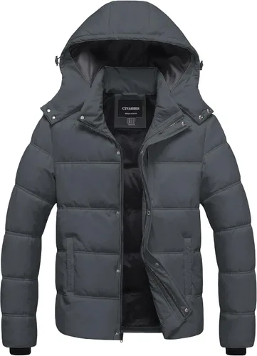 Miniatura 7 de Chaqueta acolchada impermeable para hombre, abrigo de invierno cálido y grueso, chaqueta parka, chaqueta de esquí y snowboard Rojo