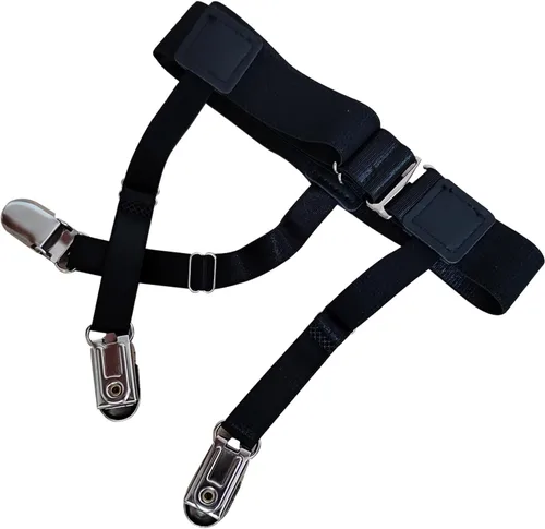 Miniatura 5 de soujkooy 2 pares de estancias para camisa para hombre, soportes ajustables de alta calidad, pantalones de camisa para hombres policía militar