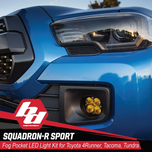 Miniatura 8 de Baja Designs Squadron-R Sport - Kit de luces LED antiniebla para Toyota Tacoma 2012-24, Tundra 2014-24, 4Runner 2010-24, juego de 2 luces LED
