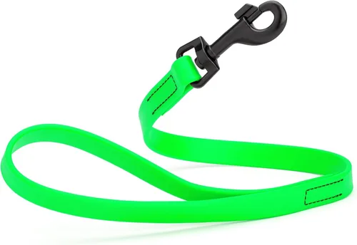 Miniatura 28 de Dogline Biothane - Correa impermeable para perro, correa de nailon tejido con revestimiento fuerte, con herrajes negros, a prueba de olores, fácil