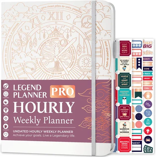 Miniatura 14 de Legend Planner PRO Horario Diario y Semanal - Organizador Diario y Semanal con Espacio para Horas. Agenda de Citas y Diario para Trabajo y Personal