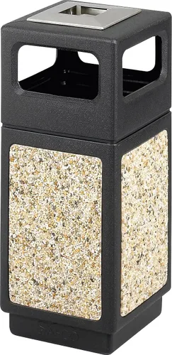 Miniatura 17 de Safco Canmeleon - Bote de basura comercial, 38 galones, para uso en interiores y exteriores, duradero y resistente a la intemperie, color marrón