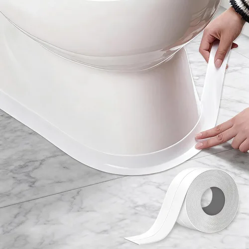 Cinta de calafateo blanca impermeable para baño, sellado autoadhesivo para fregadero de cocina, baño, ventana, ducha, inodoro, pared de bañera,
