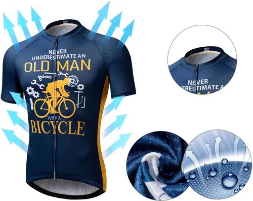 Miniatura 5 de 0.74oz Maillot de ciclismo para hombre, ciclismo de montaña, ciclismo, manga corta, para hombre, Gris oscuro, S