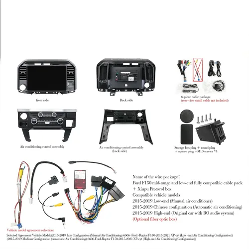 Miniatura 3 de Para Ford F150 2015-2021 Radio Android de 13 pulgadas 1920 * 1200 2K HD pantalla táctil unidad principal Carplay inalámbrico GPS pantalla