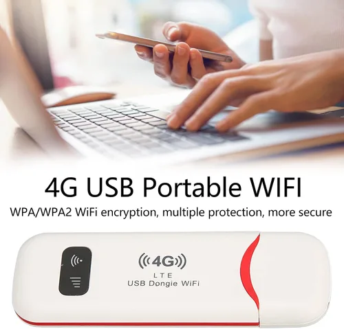 Miniatura 2 de H760R 4G LTE - Enrutador WiFi USB, punto de acceso móvil portátil de 150 Mbps, compatible con 10 dispositivos, cifrado WPA WPA2, desbloqueado