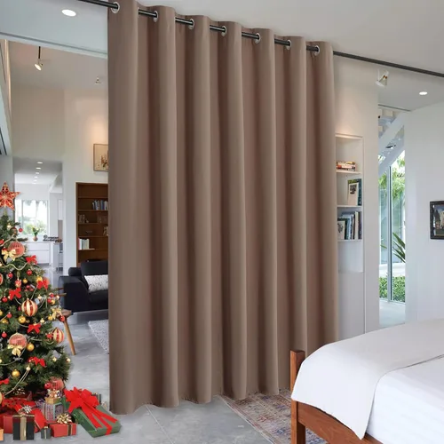 Miniatura 99 de RYB HOME - Cortinas extra largas con bloqueo de luz, persianas opacas insonorizadas para privacidad para cine en casa, oficina, fondo de patio, sala