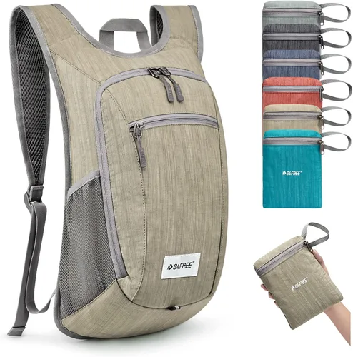 Miniatura 8 de G4Free 10L/15L Mochila para Senderismo Plegable Ligera, Mochila de Día para Caminatas, Pequeña, Viaje al Aire Libre, Bolsa de Hombro Plegable Azul