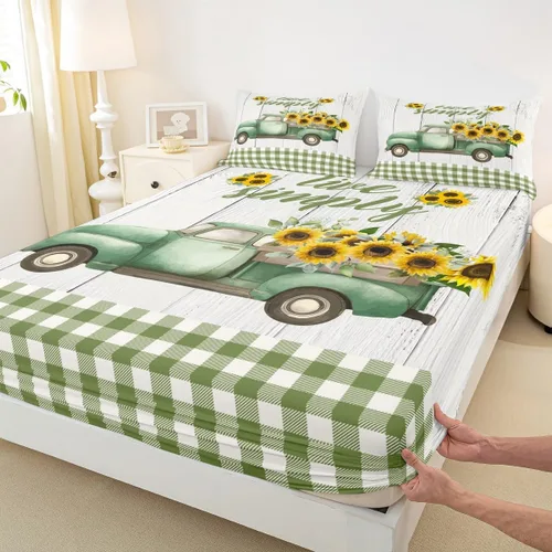 Miniatura 25 de Juego de sábanas bajeras para niños de Red Race Car tamaño individual, juego de ropa de cama con bandera de carreras de deportes extremos