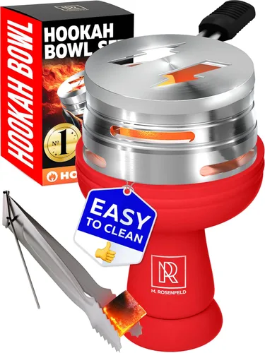 Miniatura 10 de M. ROSENFELD Juego de Cuencos de Cachimba Azul de Silicona – Diseño Navideño Limitado Color Azul - Cuenco de Cabeza de Cachimba Premium - Cuenco
