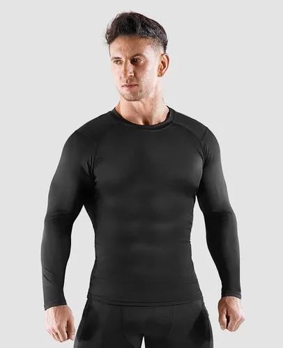 Miniatura 2 de Niksa Paquete de 25 camisetas de compresión para hombre, camiseta de compresión de manga cortalarga, camiseta de entrenamiento para hombre