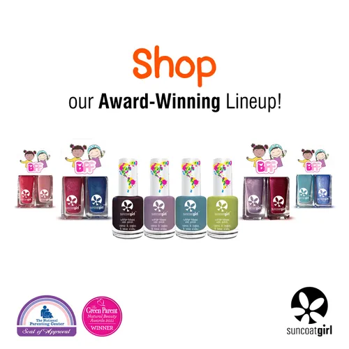 Miniatura 6 de Suncoatgirl Juego de esmaltes de uñas para niños con purpurina BFF Glam Duo – Esmalte de uñas seguro no tóxico a base de agua, inodoro, se despega