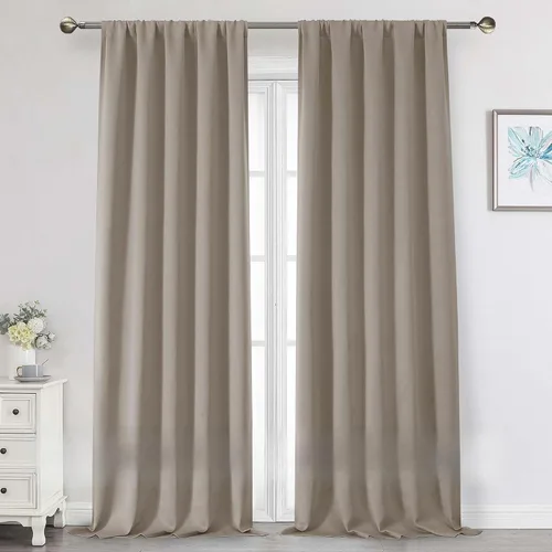 Miniatura 132 de Cortinas opacas para dormitorio, sala de estar, juego de 2 paneles de 54 pulgadas de largo, cortinas de oscurecimiento de habitación con aislamiento