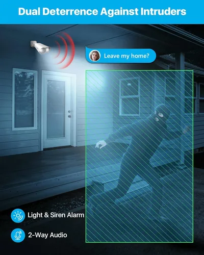 Miniatura 4 de ZOSI Sistema de cámara de seguridad PoE para el hogar con foco 4K de 8 canales, 8 puertos, NVR de 8 canales y 8 MP con disco duro de 2 TB, 4 cámaras