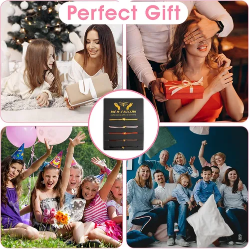 Miniatura 3 de Pulsera de amistad de 5 piezas para adolescentes y mujeres colgante de corazón impermeable bonito regalo para ser querido perfecto - pulseras