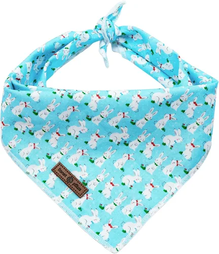 lionet paws Bandana de conejo de Pascua para perros pequeños, medianos y grandes, pañuelo triangular para perros y gatos, bufanda para niñas y niños