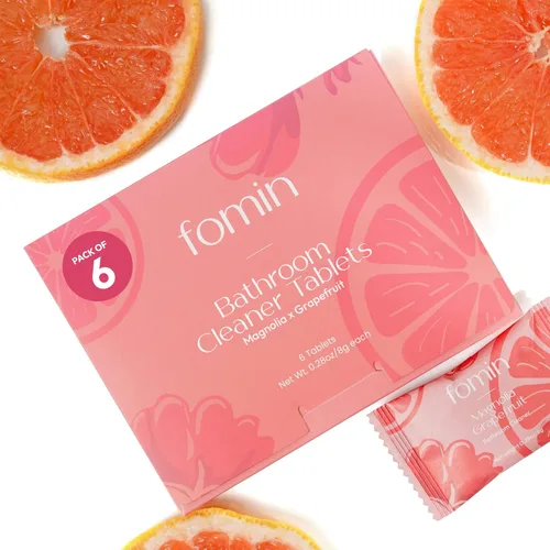 FOMIN Tabletas de repuesto para limpiador de baño (paquete de 6) - Magnolia Grapefruit - Limpiador de tabletas todo en uno para limpieza de baño - 6