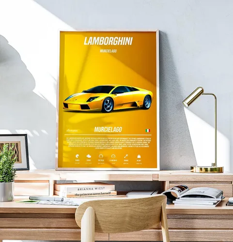 Miniatura 6 de 9 pósteres de súper autos para habitación de niños, decoración de pared de autos deportivos, arte de pared de autos de carreras para hombres
