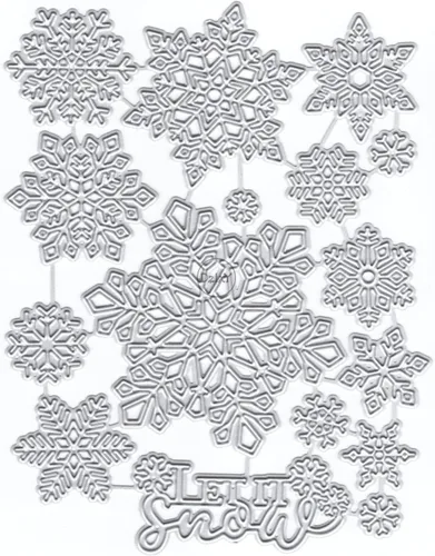 Miniatura 27 de DzIxY Hermosos troqueles de corte de metal con estrellas de árbol de Navidad para hacer tarjetas, juegos de troqueles de papel para grabar, álbum