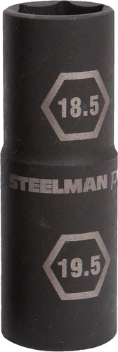 Miniatura 8 de Steelman Pro Juego de 5 piezas de llaves métricas de 6 puntos de pared delgada de impacto y barra de golpeo con medios tamaños