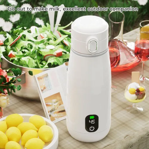 Miniatura 2 de Hervidor eléctrico de viaje, 11.8 fl oz de acero inoxidable 316, calentador de agua portátil, calentador de agua portátil de 5200 mAh IPX6, pequeña