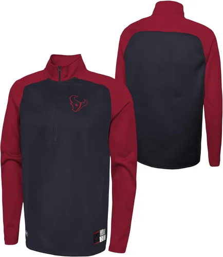 Miniatura 5 de New Era NFL Football Oline - Camiseta de manga larga con media cremallera para hombre