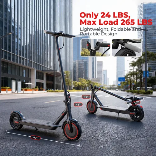 Miniatura 5 de Qlaway 350W Electric Scooter for Adults, Speed Up to 19Mph, Max 15-22 Miles Range, Commuting Scooters with APP Control and Dual Brakes System