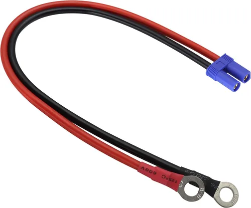 Miniatura 9 de Cable de Terminal EC5 a Anillo O, Cable Conector de Enchufe de Terminal de Ojal EC5 Hembra a Anillo O 10AWG RC ESC Cargador Lateral de Alimentación