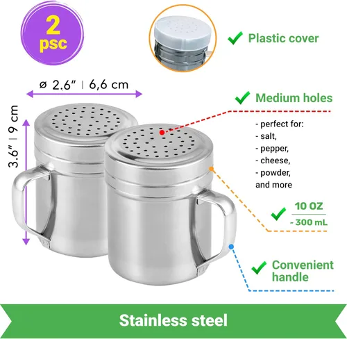 Miniatura 2 de [10oz + 10oz + 14oz] Paquete de dragado de acero inoxidable - por CUSINIUM