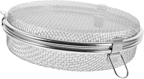 UPKOCH Cesta para lavavajillas de 7.08 x 7.08 x 1.96 pulgadas, cesta pequeña de malla para tenedores, cuchillos, almacenamiento con agujeros de