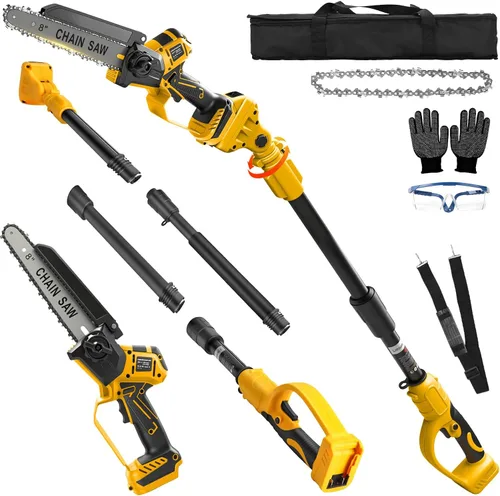 Miniatura 9 de Sierra de pértiga inalámbrica de 6 pulgadas para batería Dewalt 20V Max (sin batería), motosierra eléctrica sin escobillas con pértiga de extensión