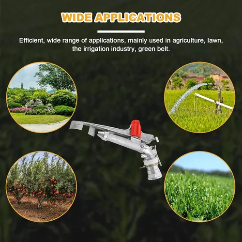Miniatura 2 de Aspersor de 2" para granja de riego agrícola, aspersor de césped, pistola de riego de gran área, pulverización de 360° rotativa para granja, césped